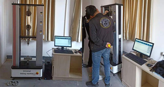 海寧同正新材料購(gòu)買(mǎi)我司5噸拉力試驗(yàn)機(jī)